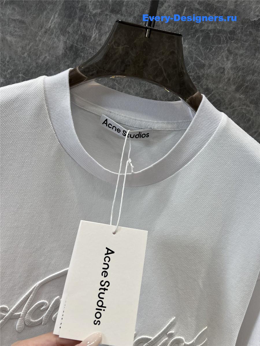 Acne Studios White Relaxed Fit Logo T-shirt