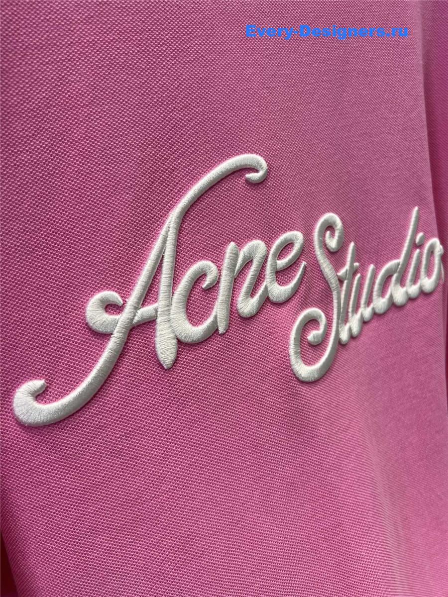 Acne Studios Pink Relaxed Fit Logo T-shirt