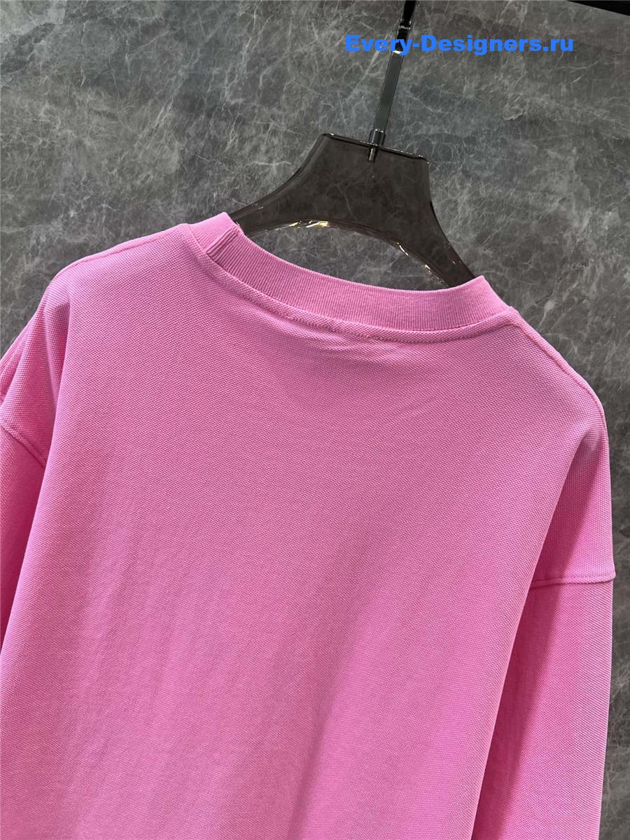 Acne Studios Pink Relaxed Fit Logo T-shirt