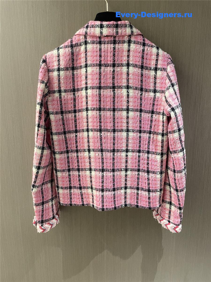 Ch**el pink check jacket