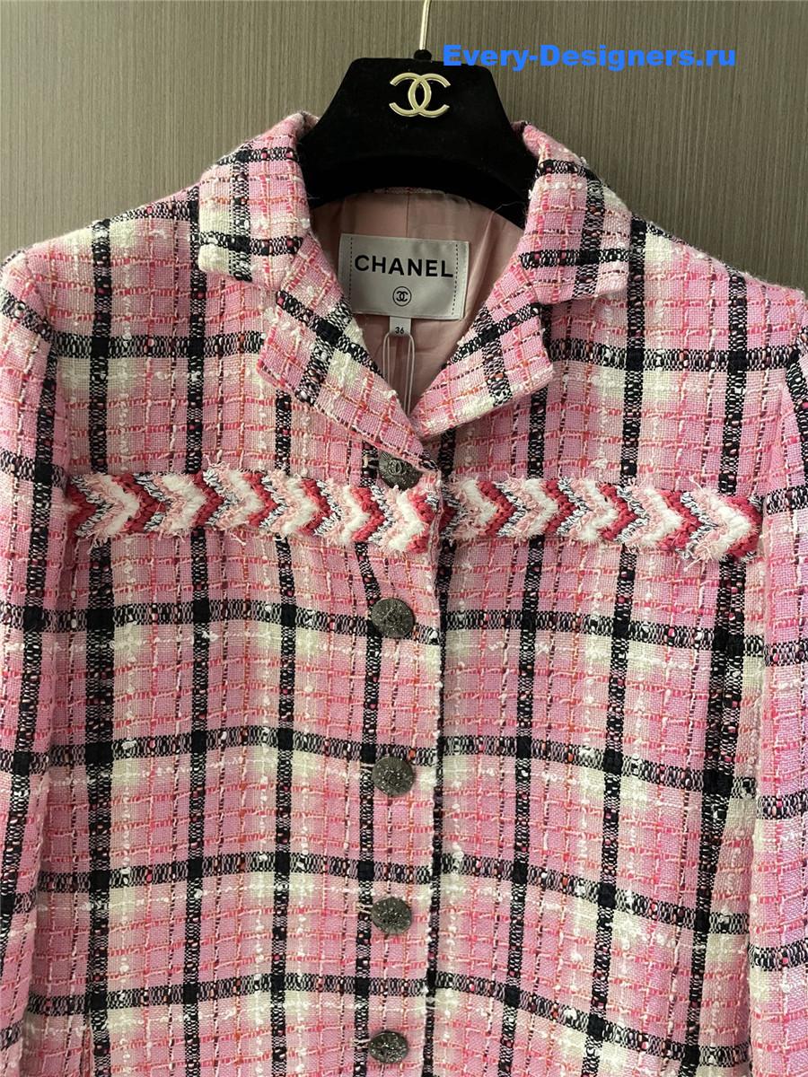 Ch**el pink check jacket