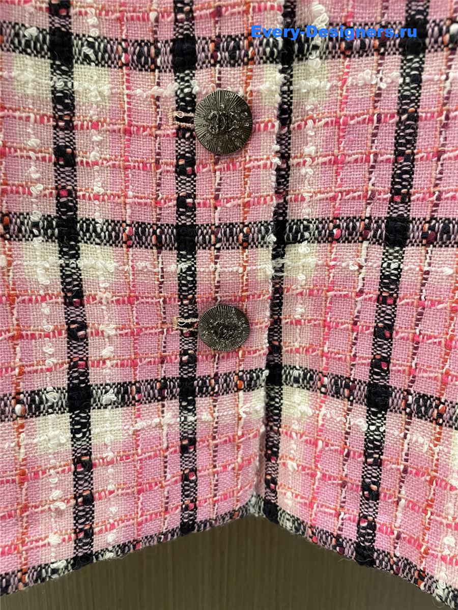 Ch**el pink check jacket