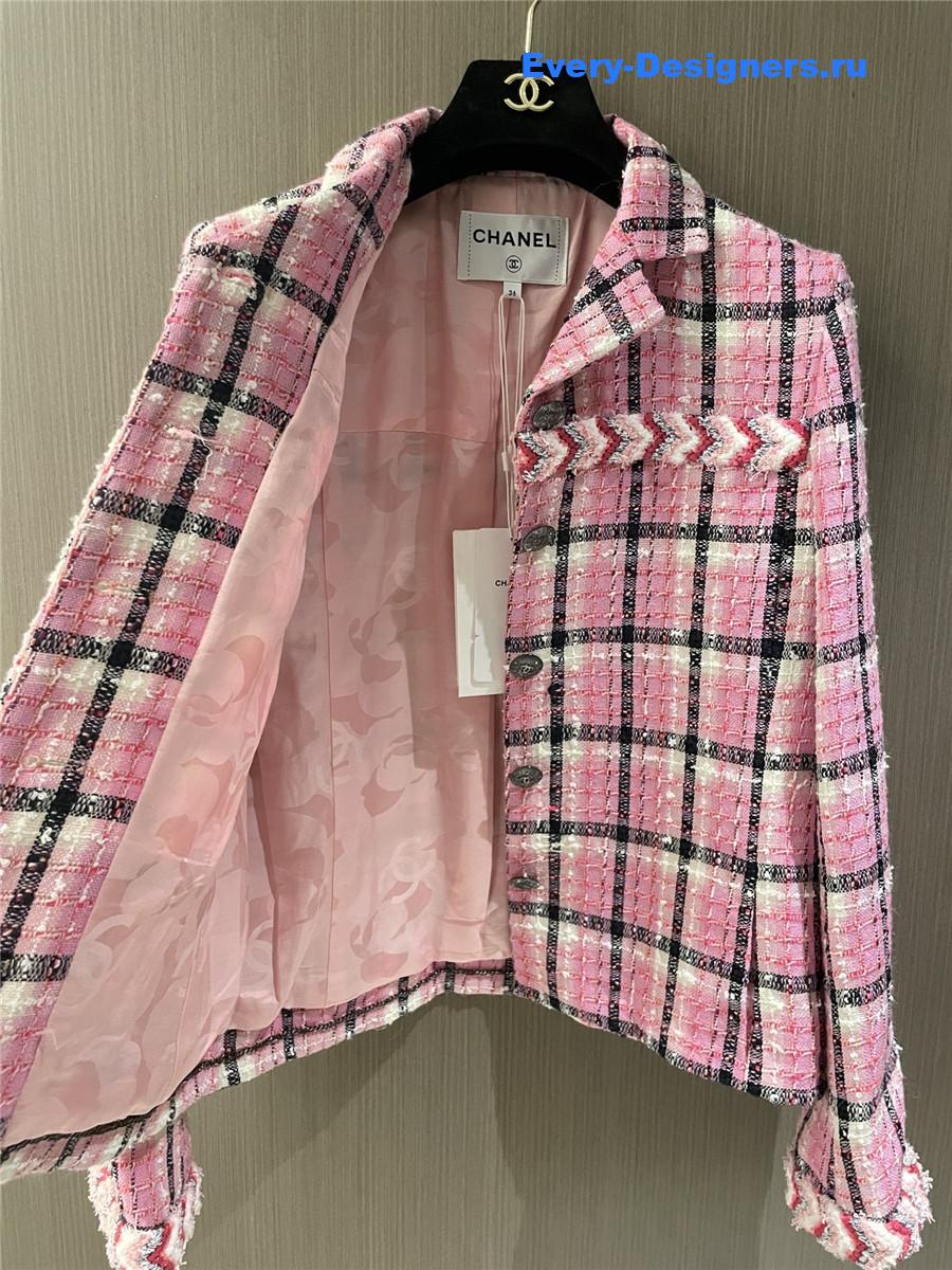 Ch**el pink check jacket
