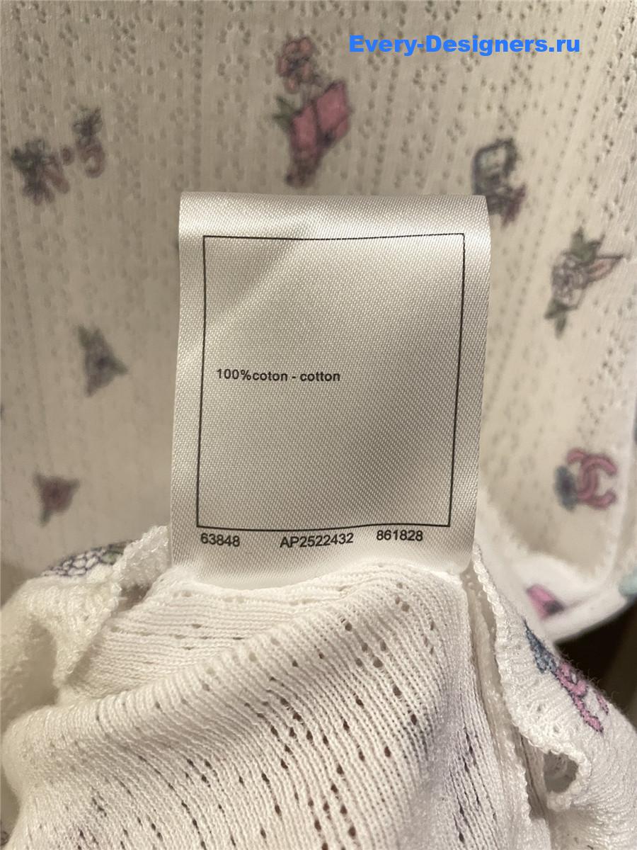 Ch**el butterfly print long sleeve top