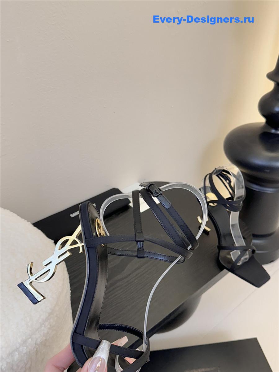 Sa1nt Lau*nt opyum leather sandals black