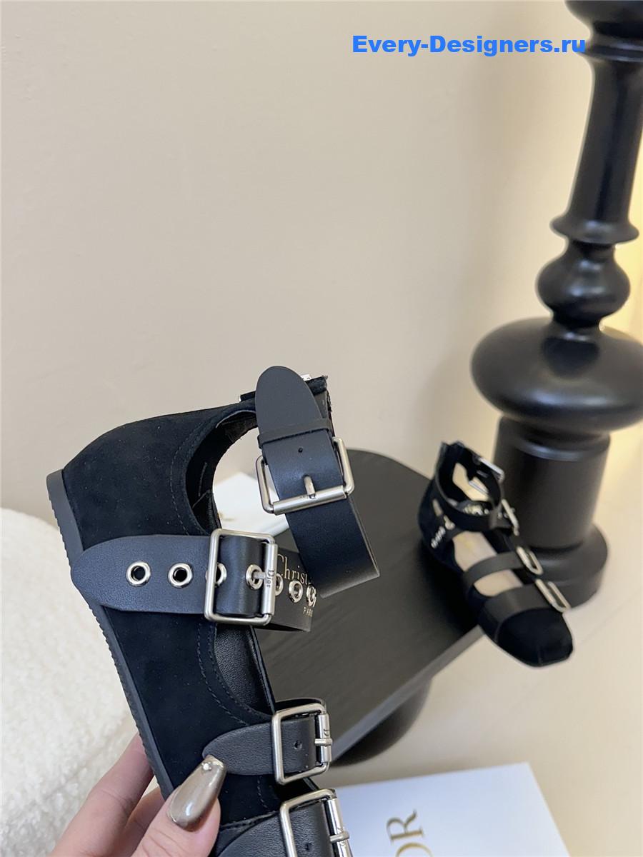 D10r punk ballet flat black