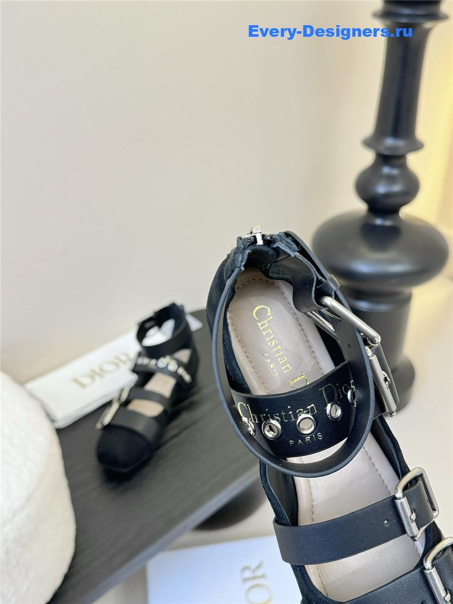 D10r punk ballet flat black