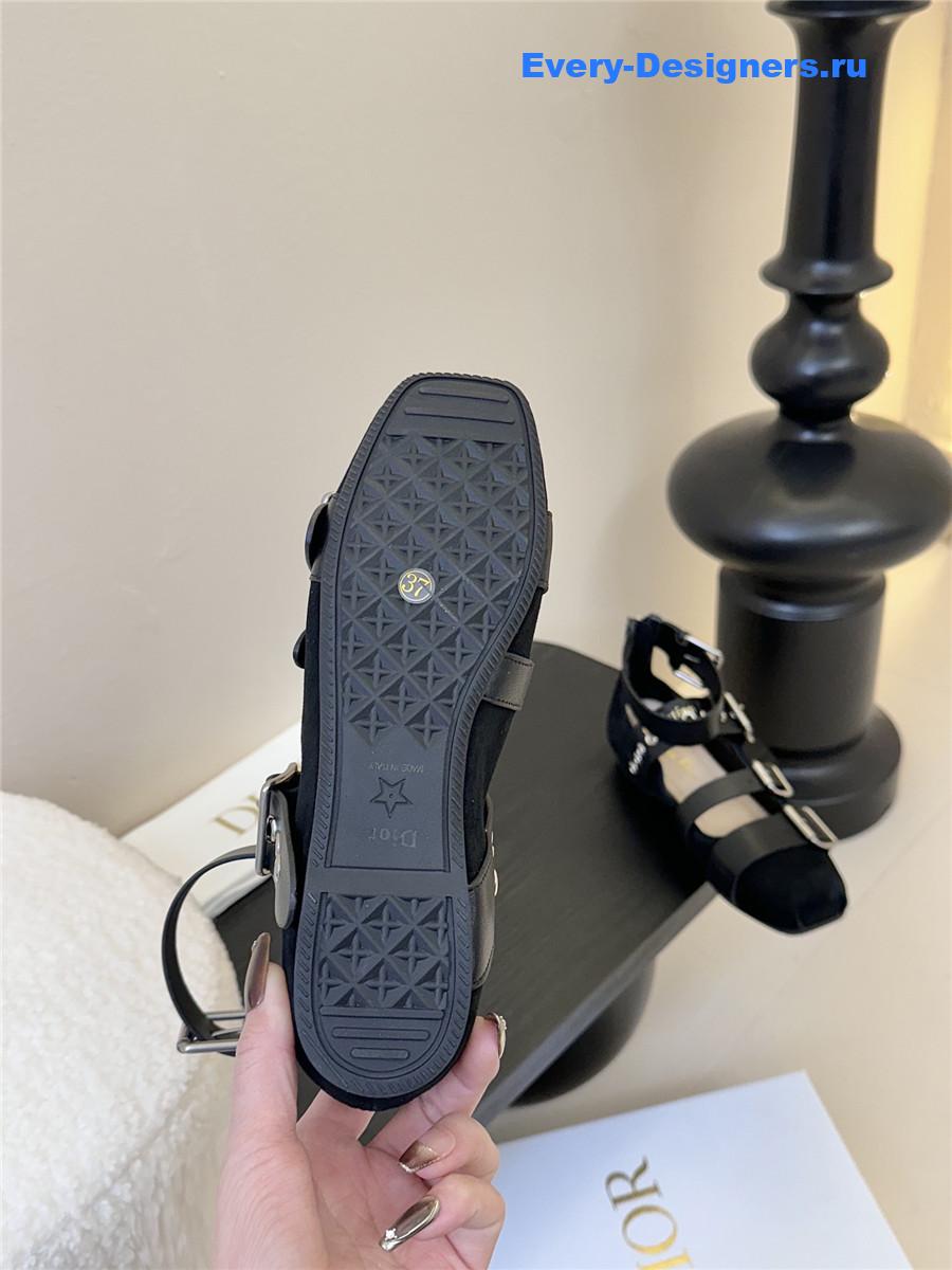 D10r punk ballet flat black