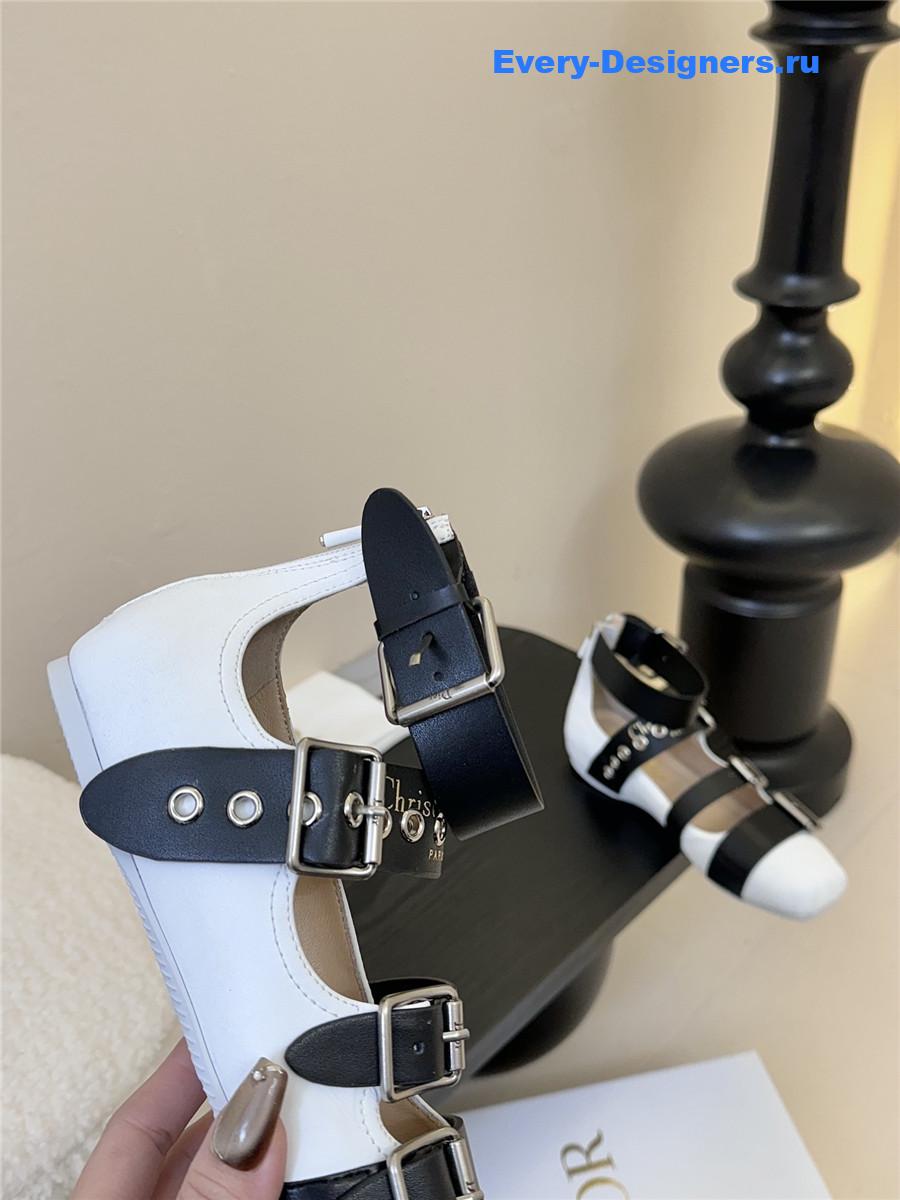 D10r punk ballet flat white