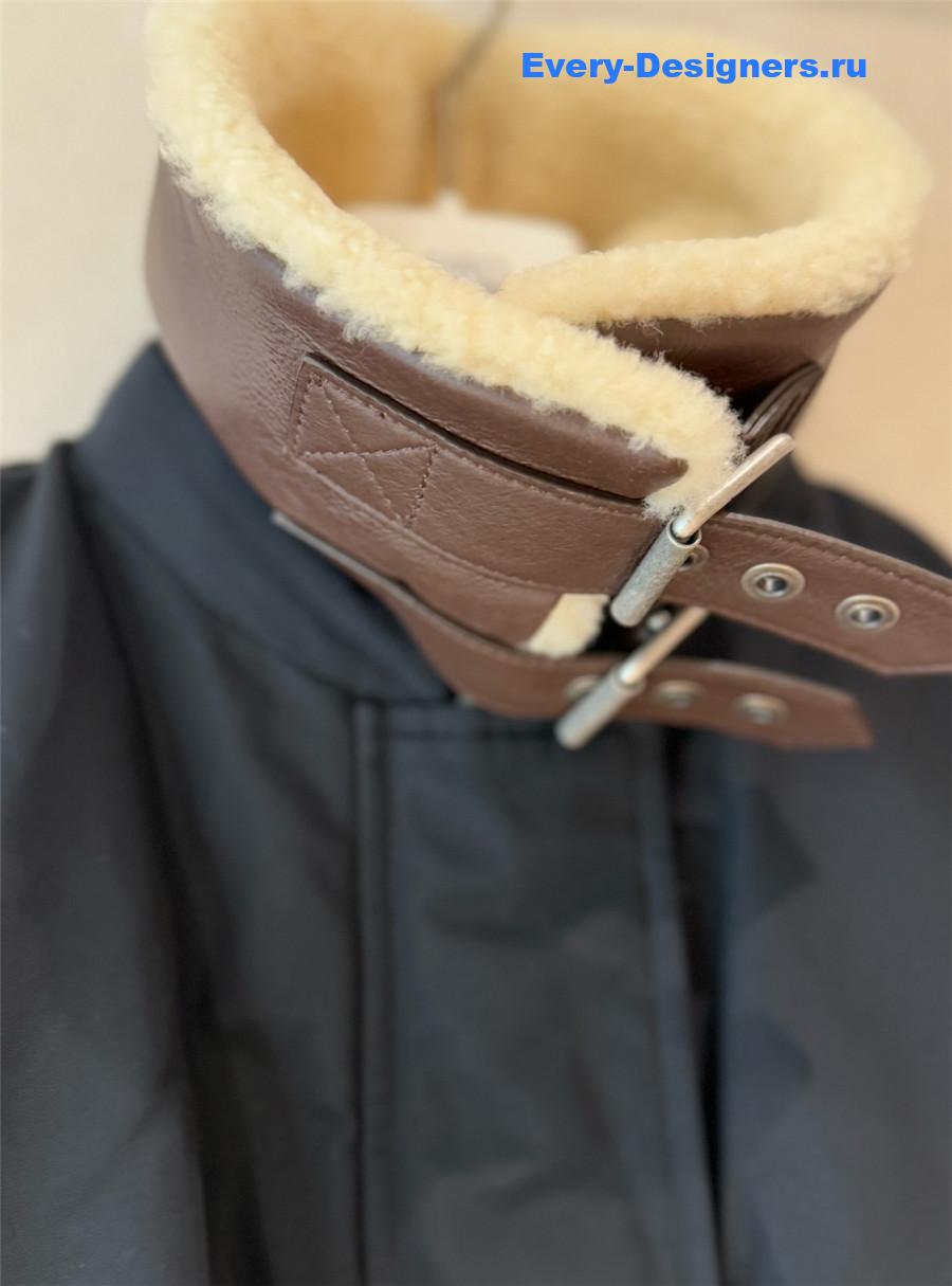 L0ew* shearling collar puffer vest