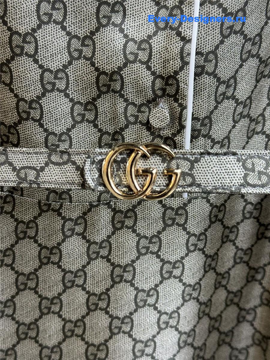 Gvc*1 gg twill silk dress in camel