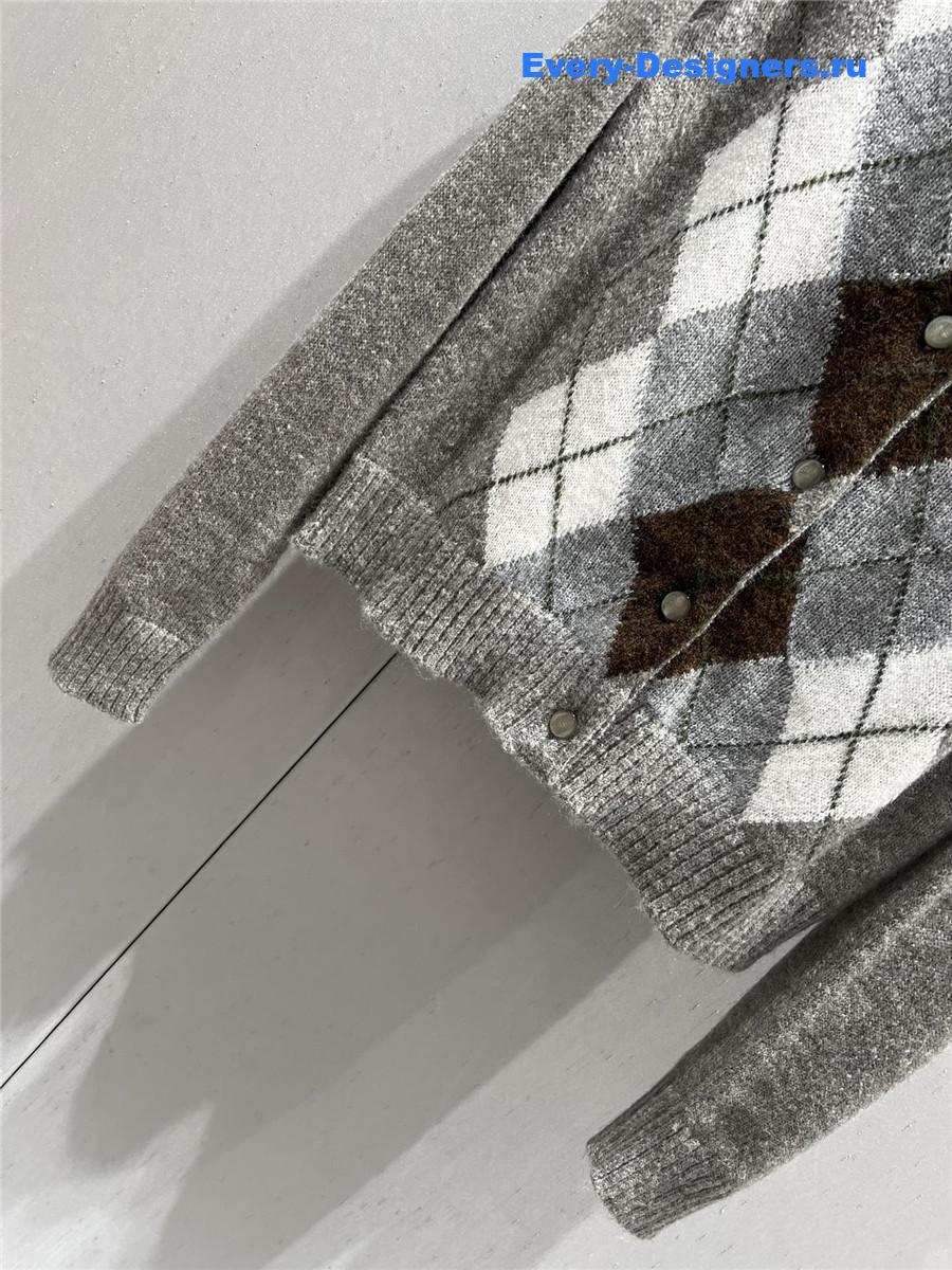 ce1i*e D1am0nd jacquard knit cardigan