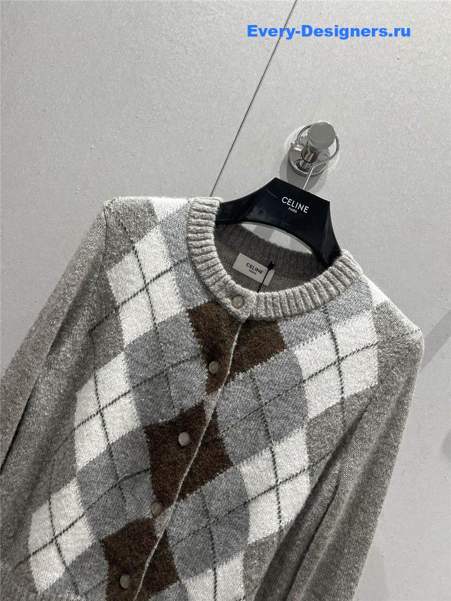 ce1i*e D1am0nd jacquard knit cardigan