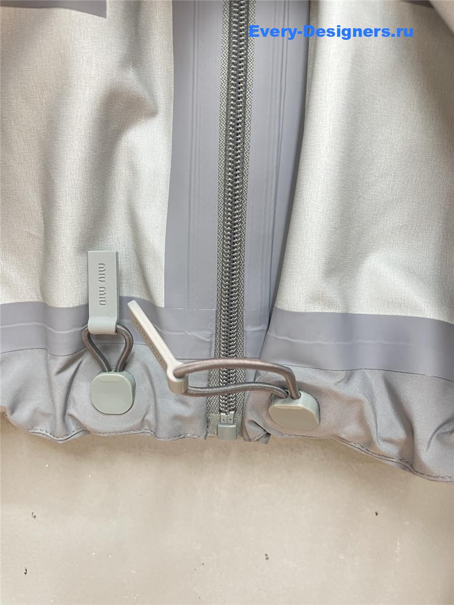 Miu Miu Technical Canvas Jacket in Grey