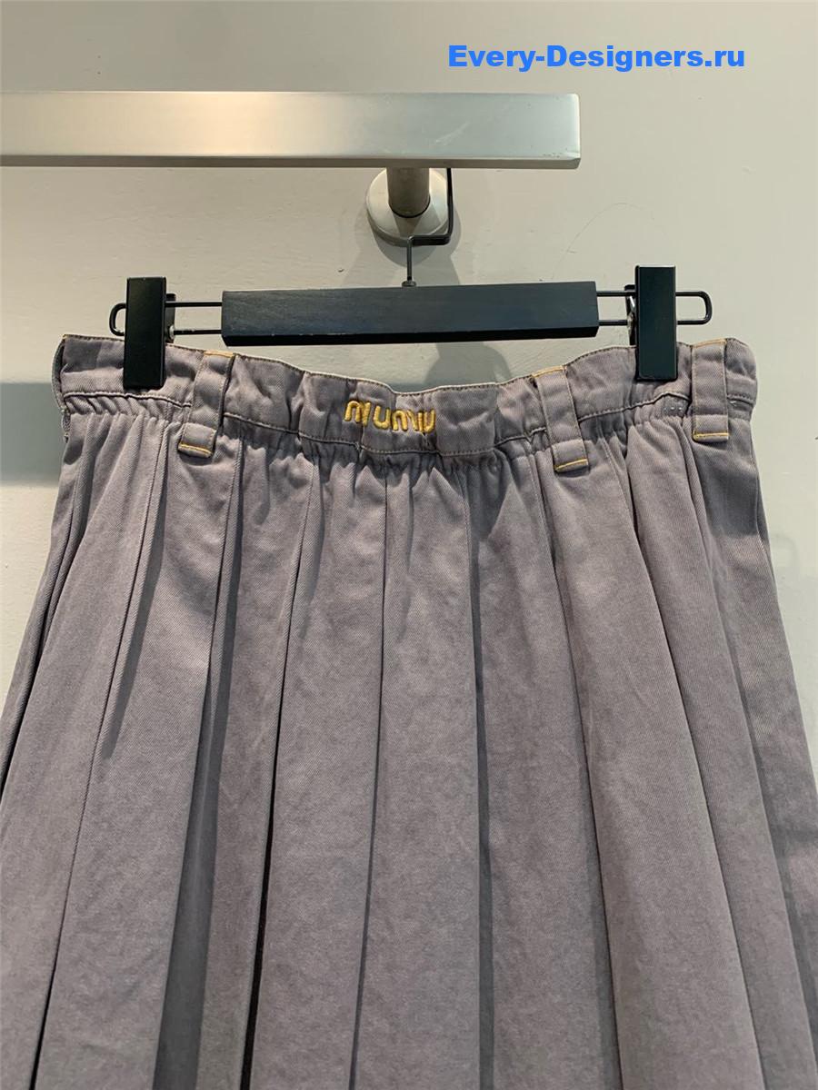 Miu Miu Cotton Denim Skirt