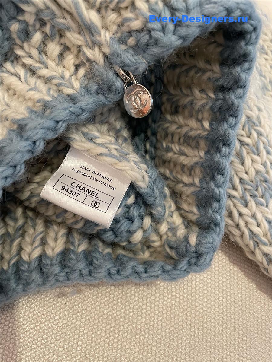 Ch**el women striped contrast knit cardigan