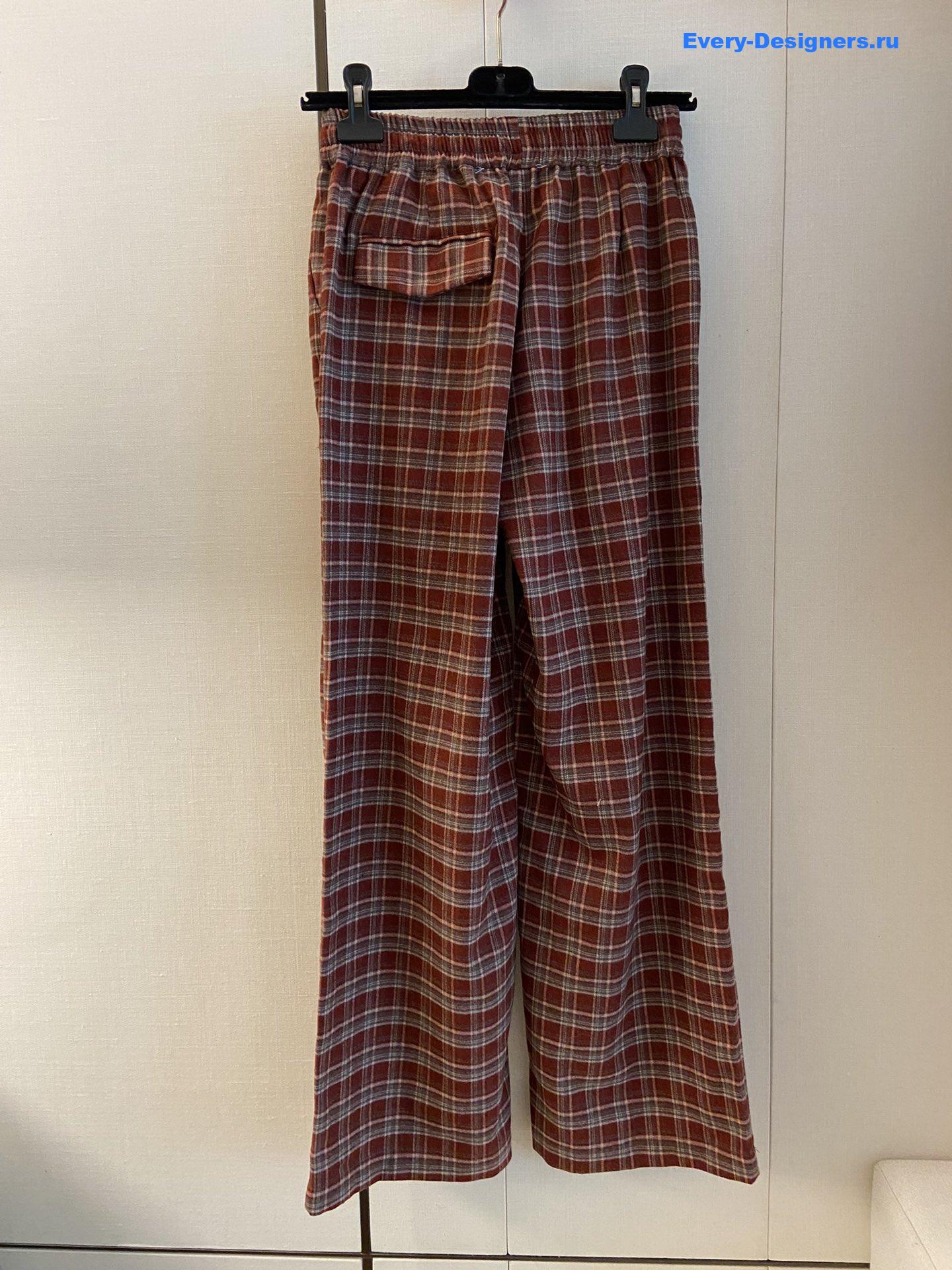 Ch**el women plaid straight pants