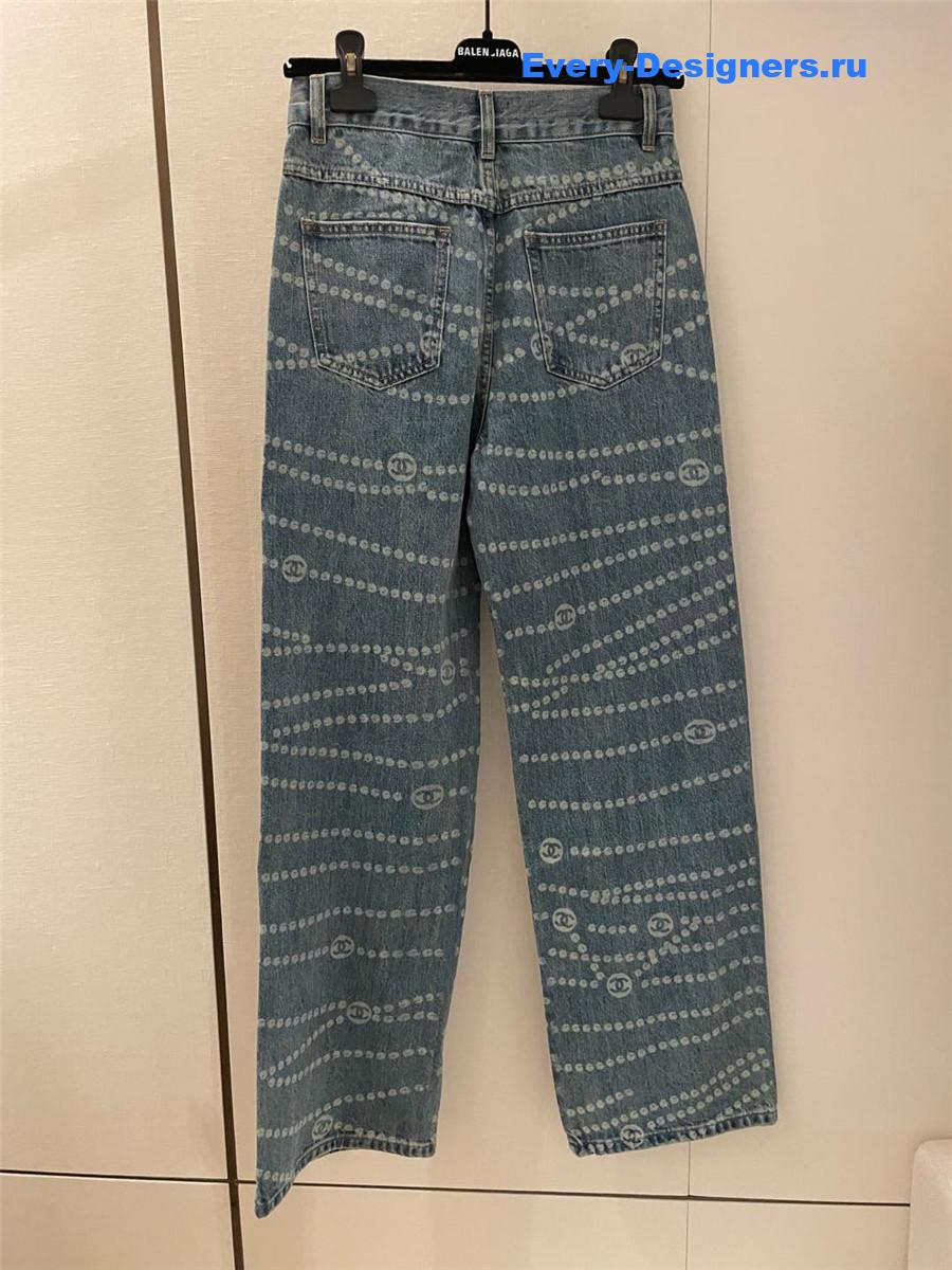 Ch**el chain print women¡¯s jeans