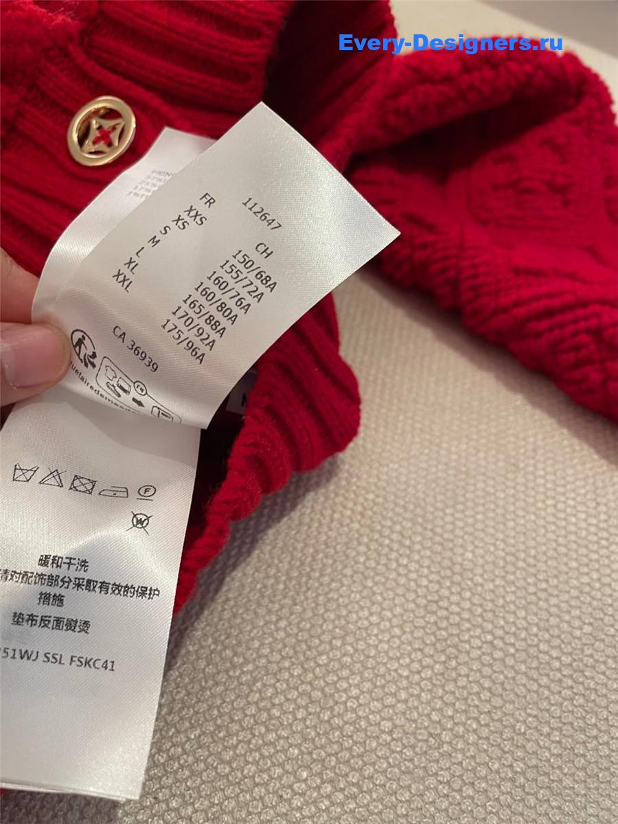 l0vis Vvtt0n women monogram short cardigan red