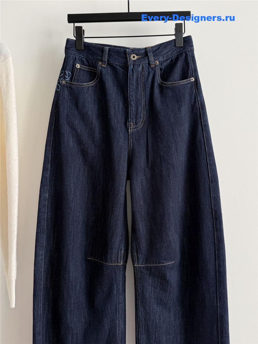 L0ew* high-rise barrel-leg jeans