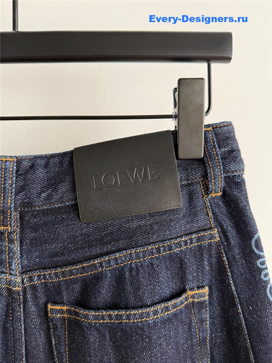 L0ew* high-rise barrel-leg jeans