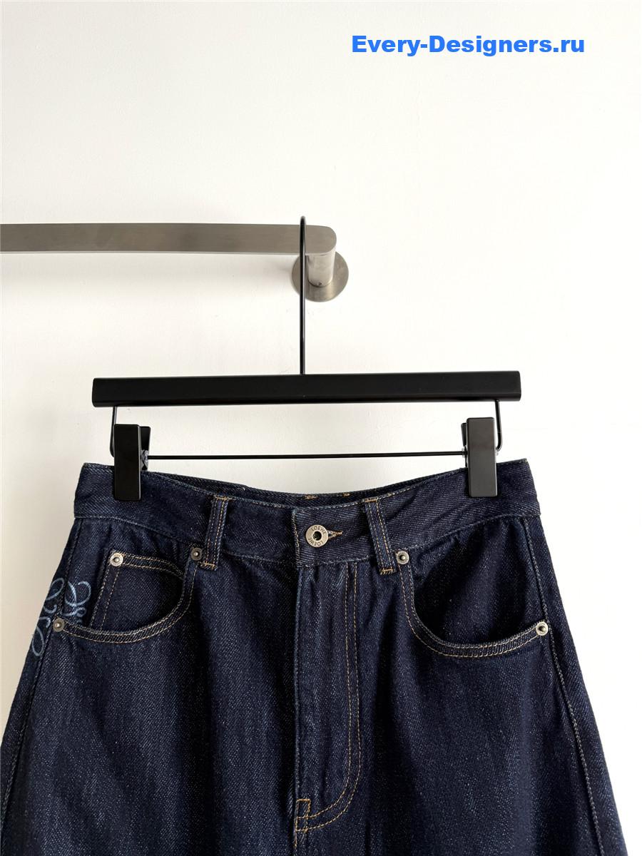 L0ew* high-rise barrel-leg jeans