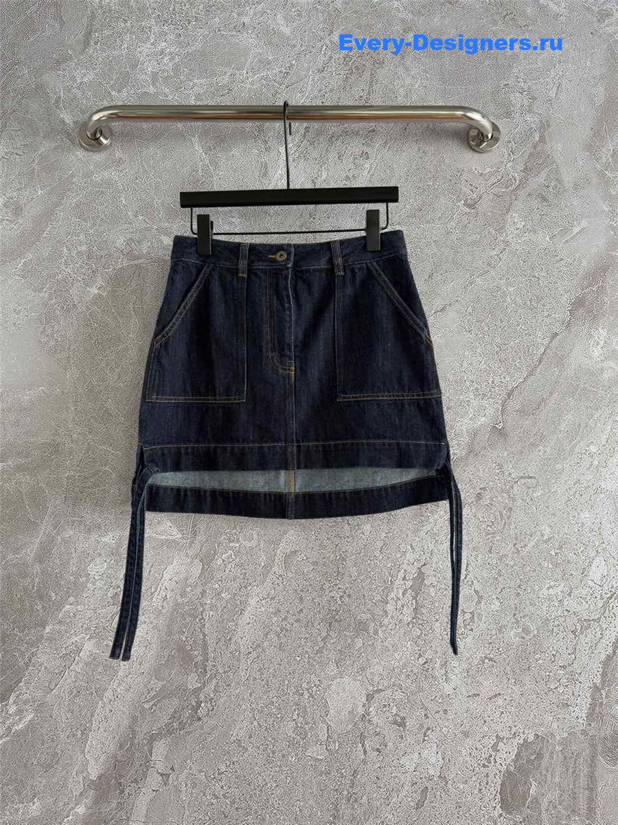 L0ew* workwear denim skirt indigo blue