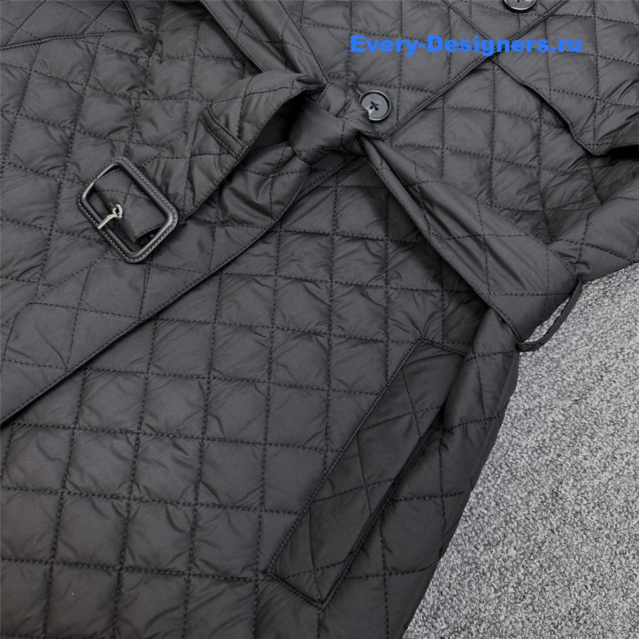 Pra*a quilted belted waist trench coat