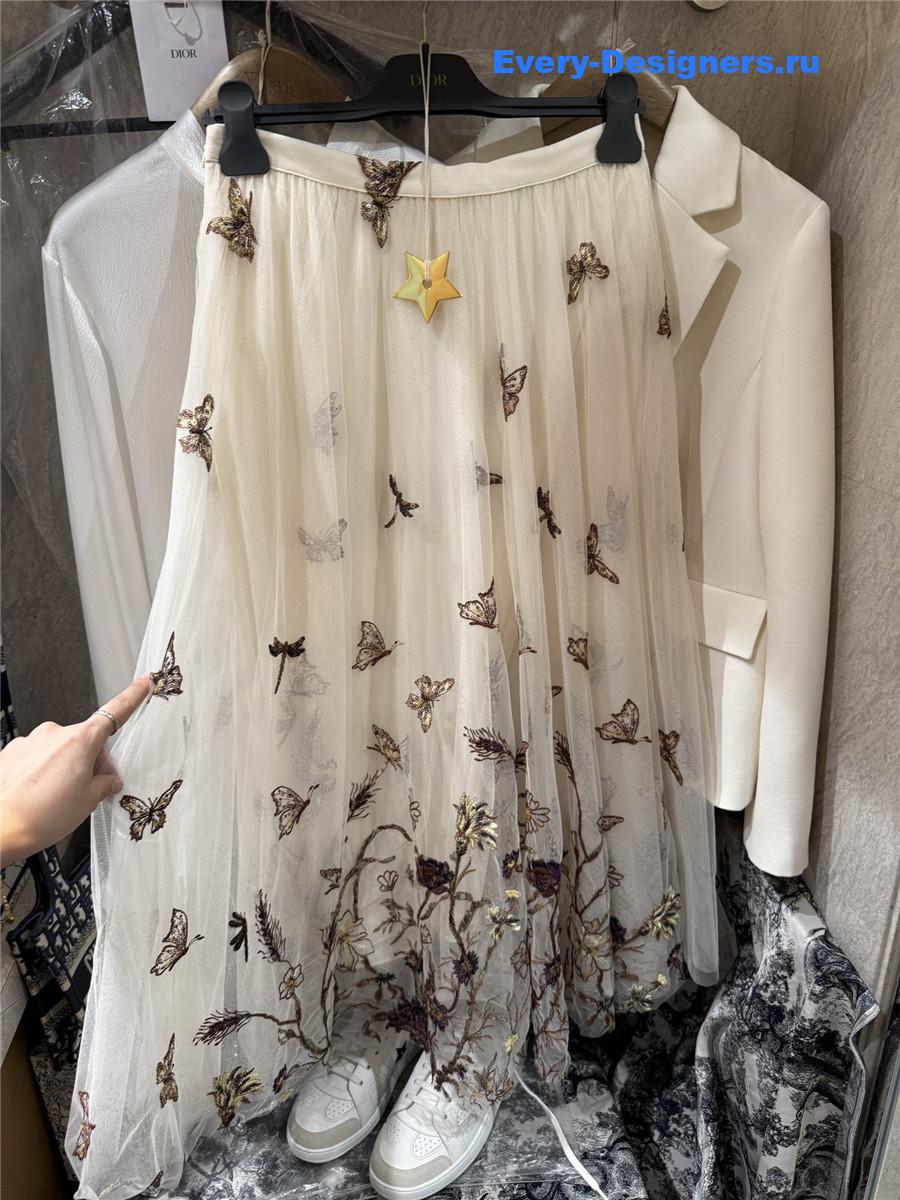 D10r women’s embroidery pleated skirt