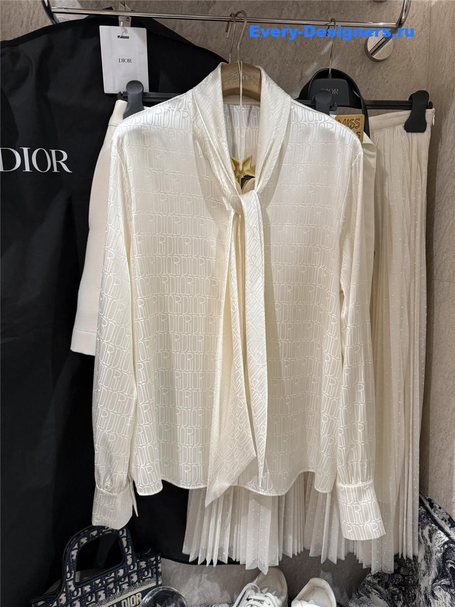 D10r cd silk jacquard ribbon shirt