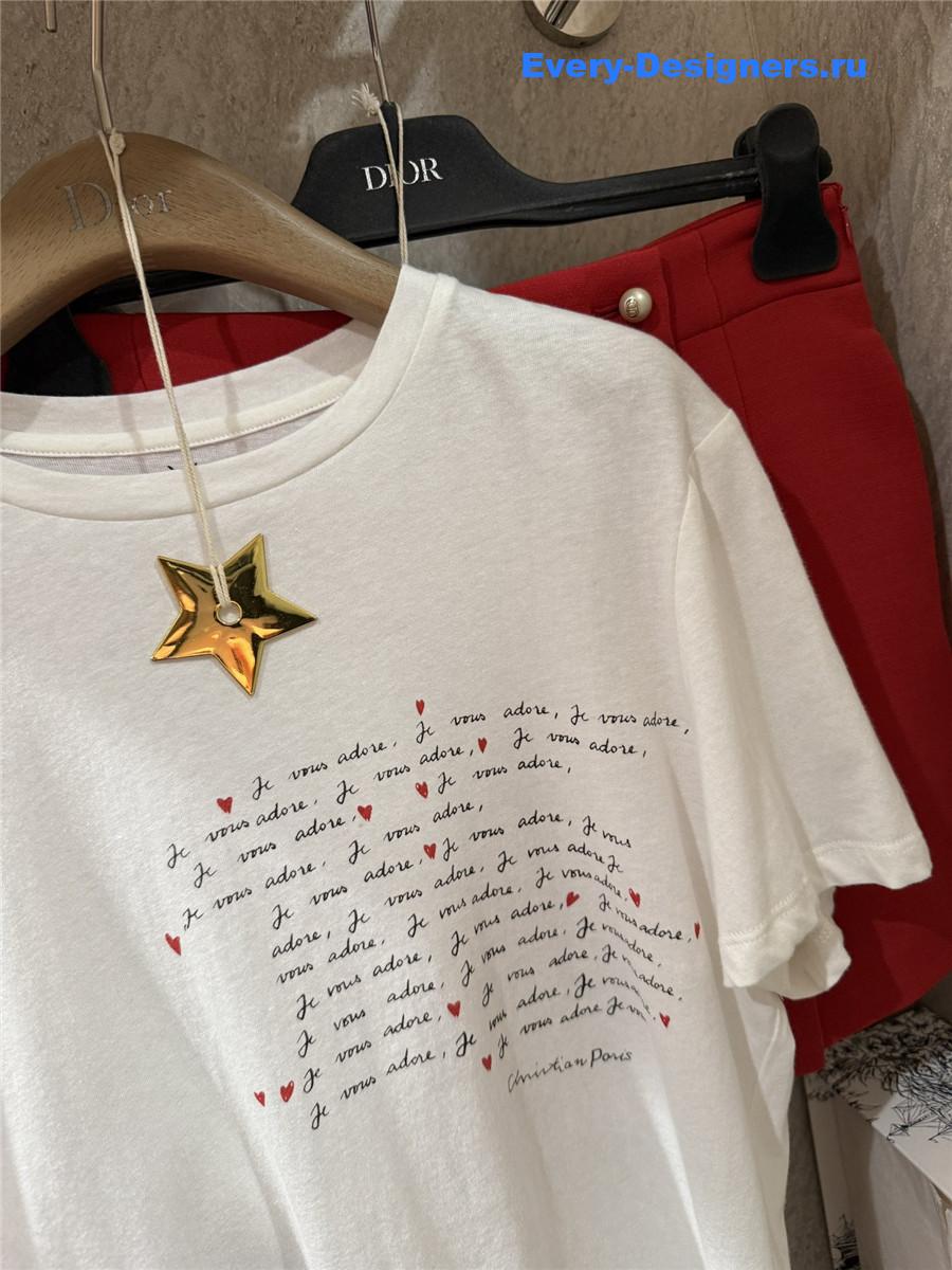 D10r amour embroidered t-shirt