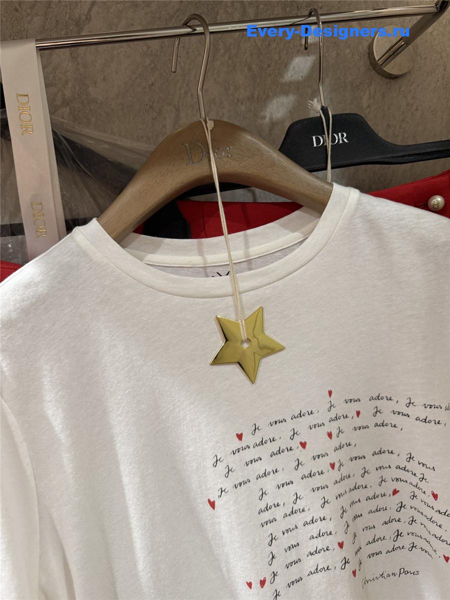 D10r amour embroidered t-shirt