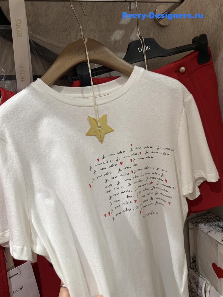 D10r amour embroidered t-shirt