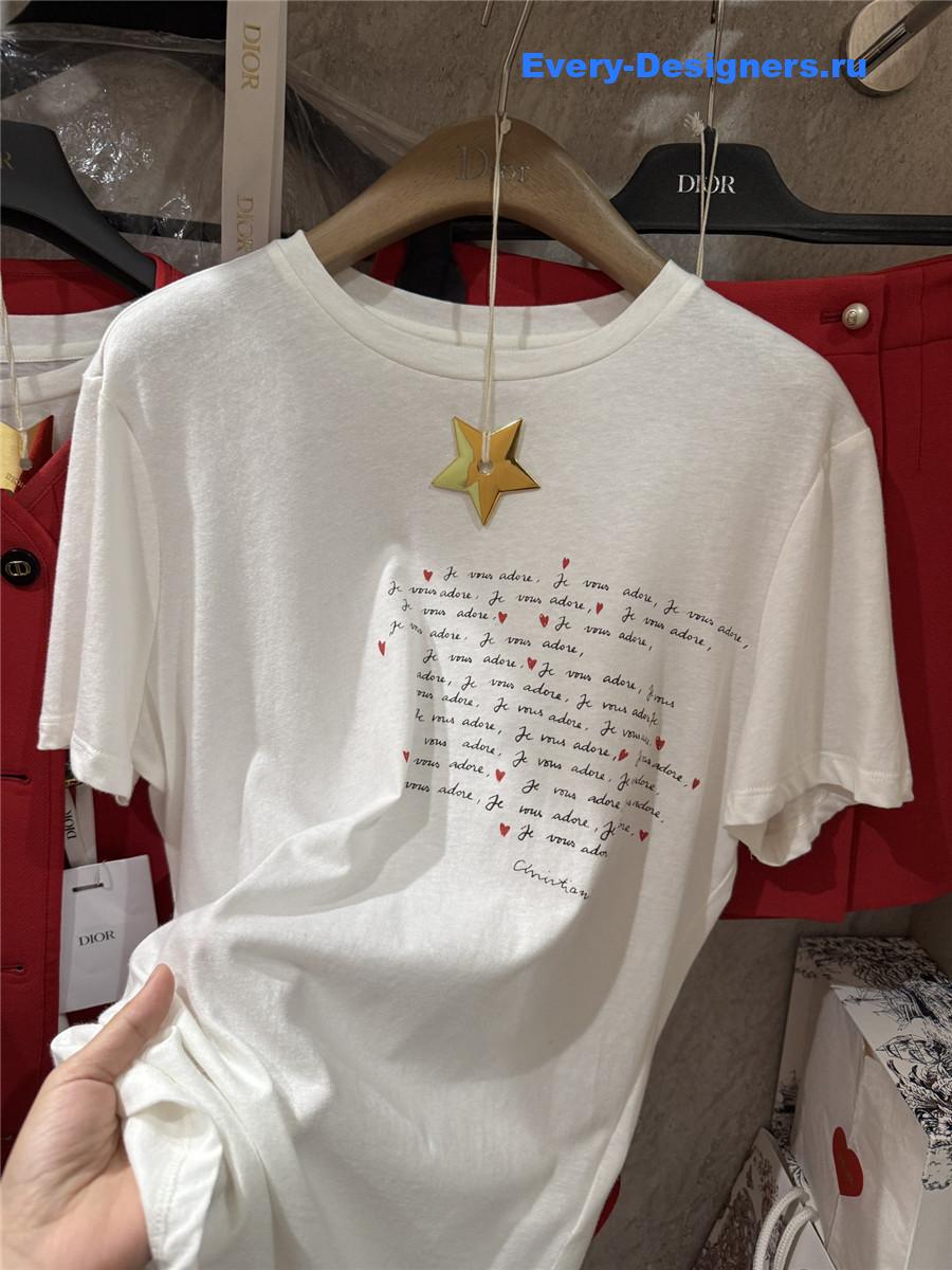 D10r amour embroidered t-shirt