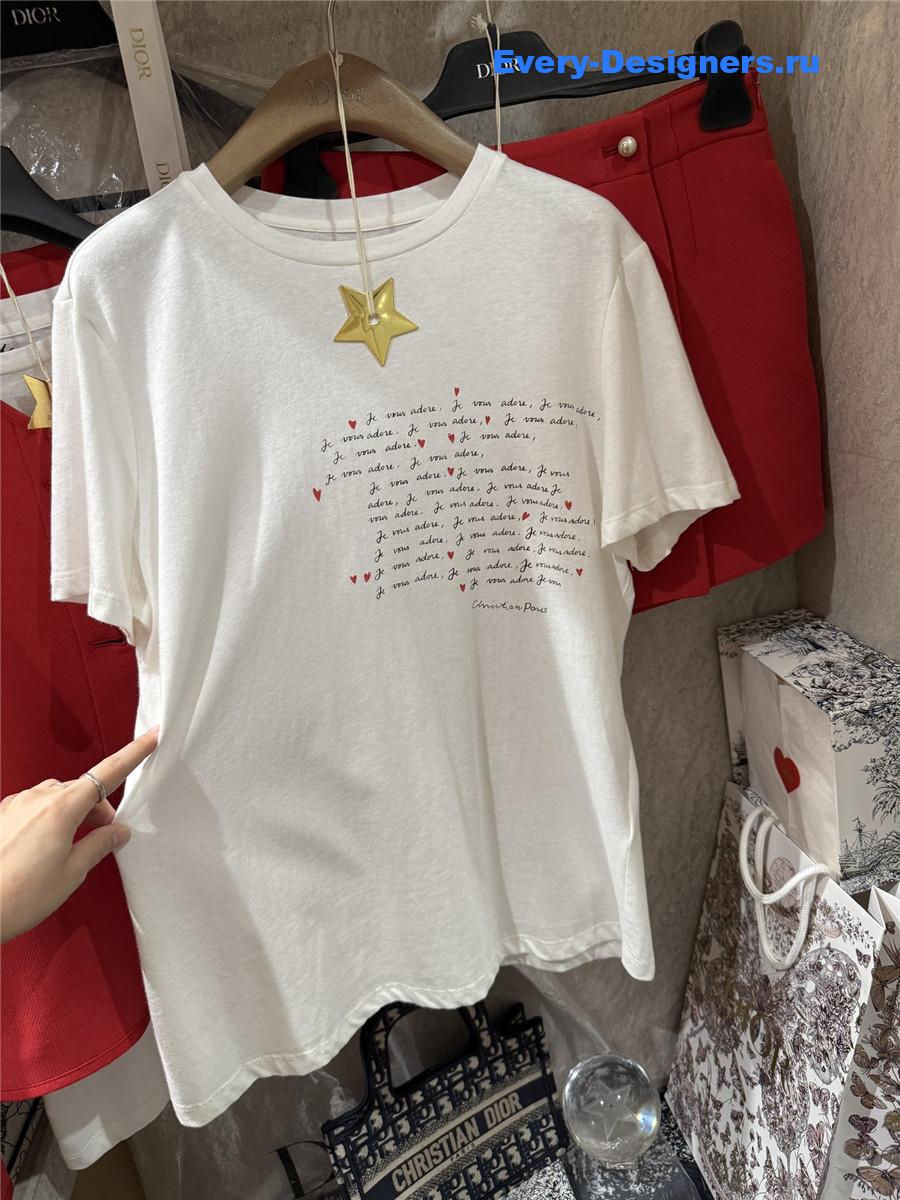 D10r amour embroidered t-shirt