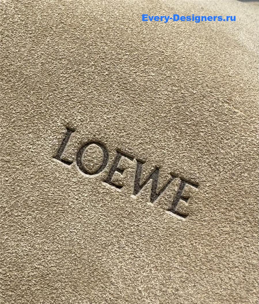 L0ew* large flamenco purse in suede calfskin