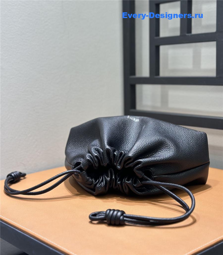 L0ew* flamenco black suede shoulder bag