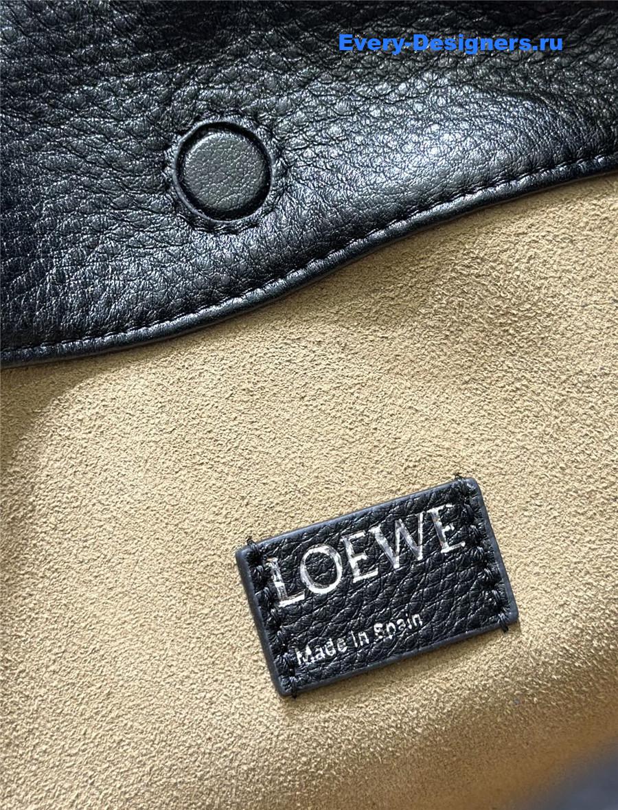 L0ew* flamenco black suede shoulder bag