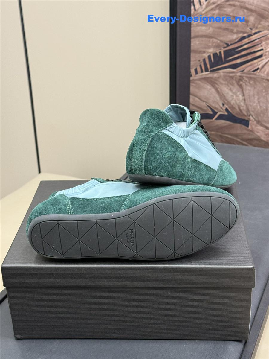 Pra*a re-nylon green sneakers