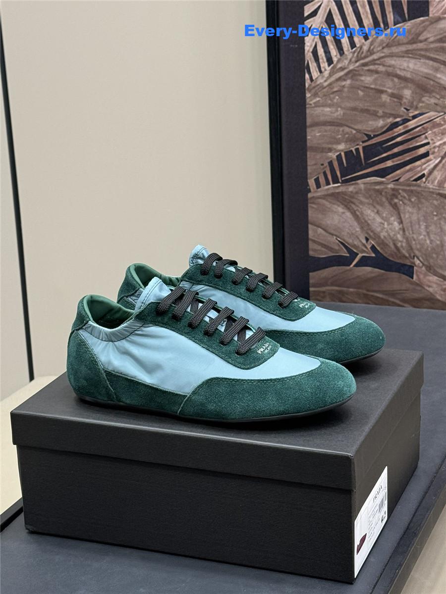 Pra*a re-nylon green sneakers