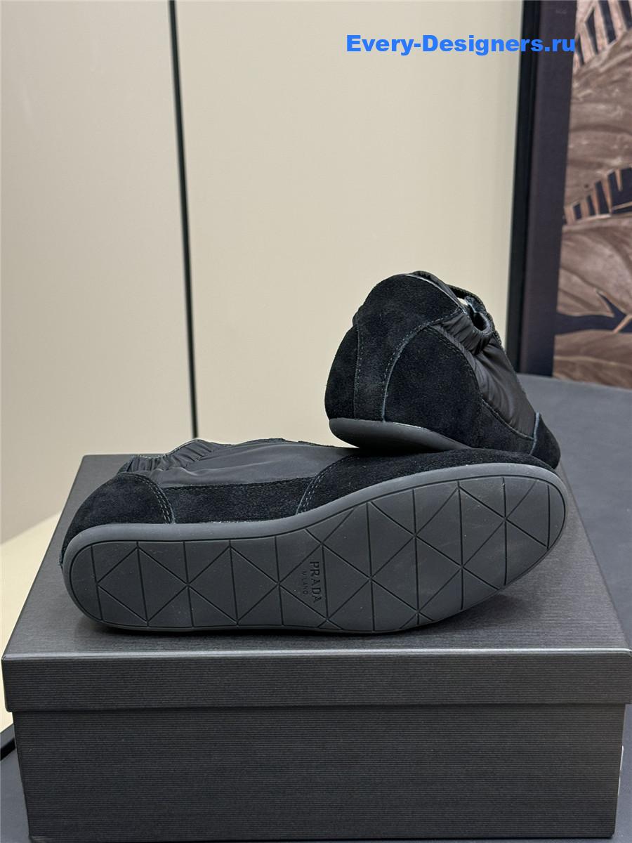 Pra*a re-nylon black sneakers
