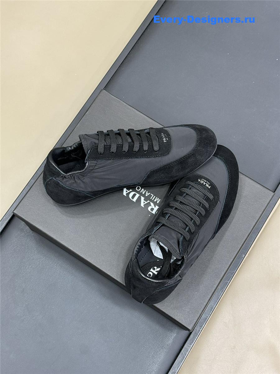 Pra*a re-nylon black sneakers