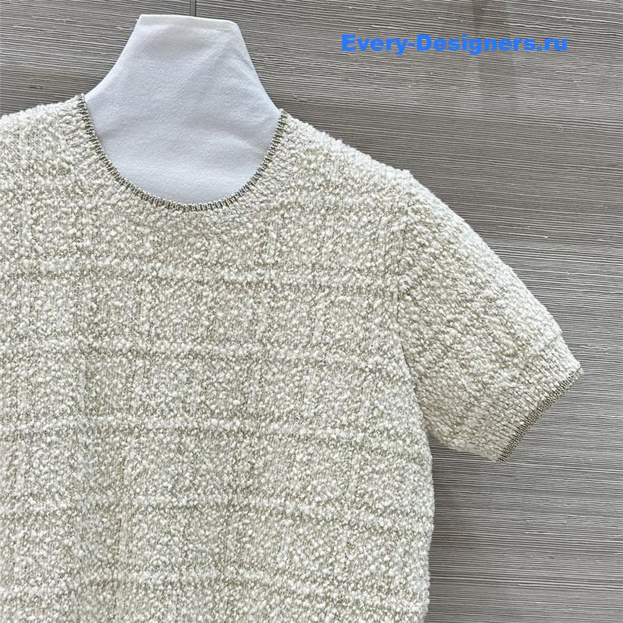 Gvc*1 gold check short-sleeved top