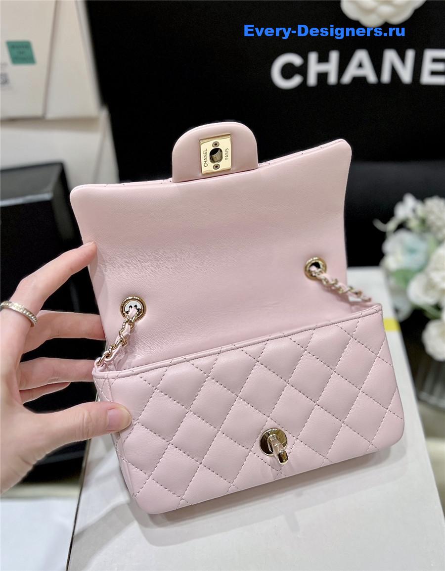 Ch**el mini flap bag pink