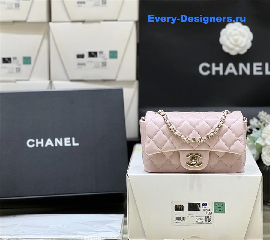 Ch**el mini flap bag pink