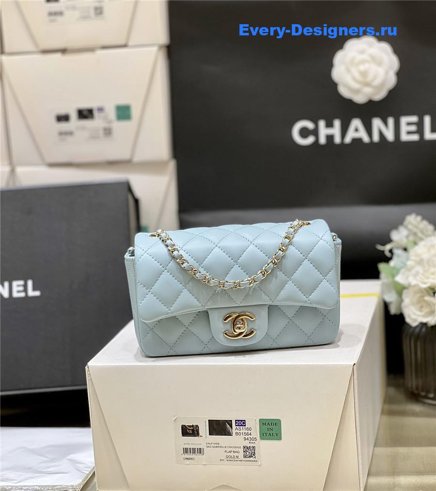 Ch**el mini flap bag blue
