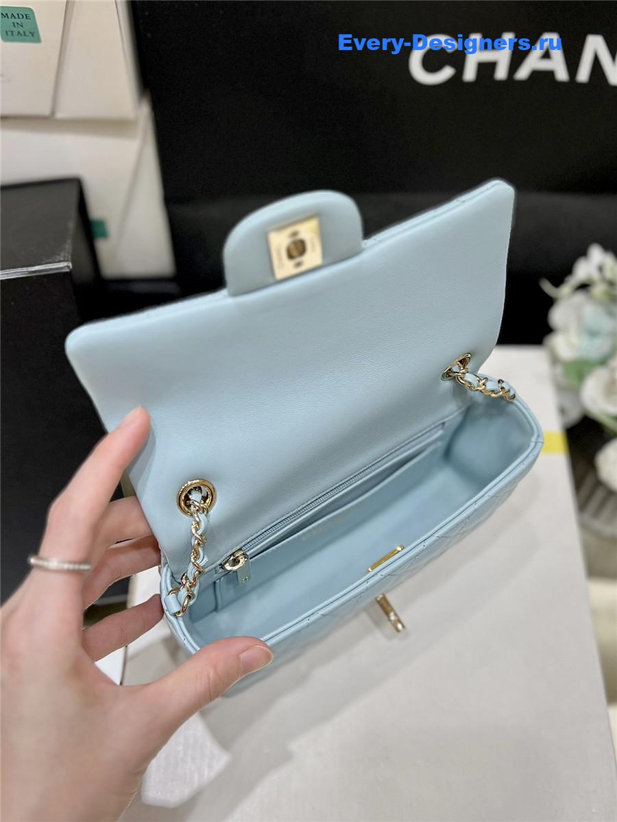Ch**el mini flap bag blue