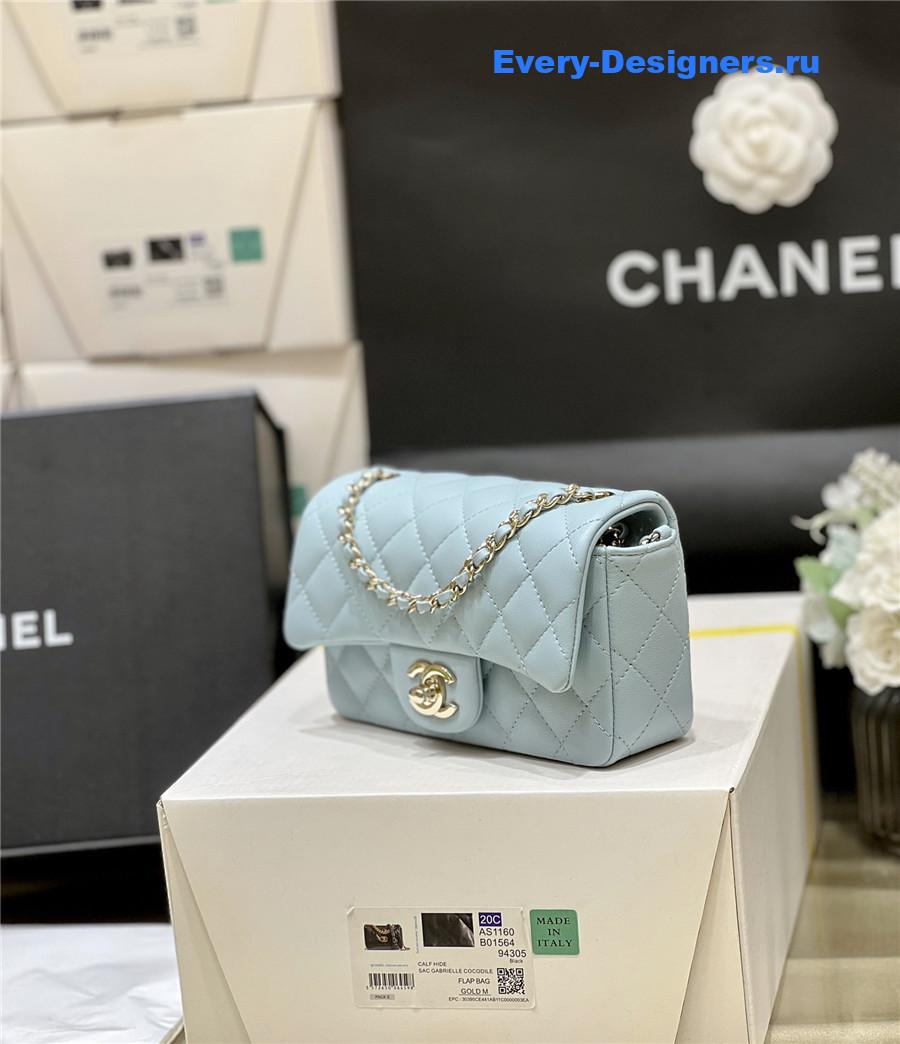Ch**el mini flap bag blue