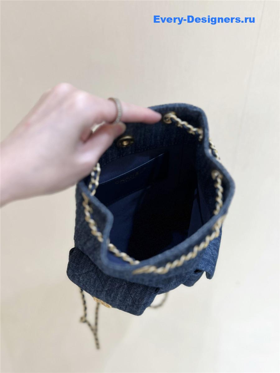 Ch**el woolen denim backpack