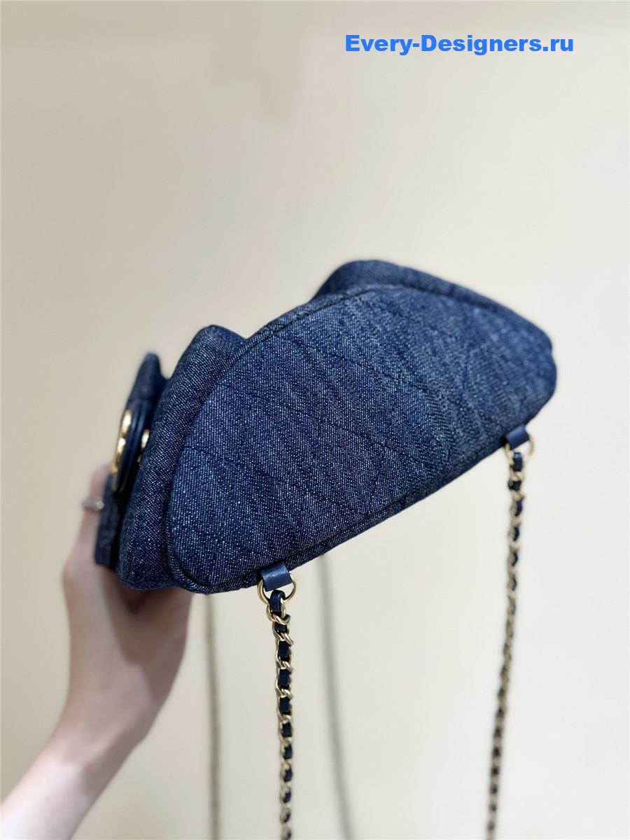 Ch**el woolen denim backpack